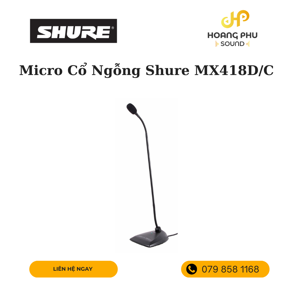 Micro Cổ Ngỗng Shure MX418D/C