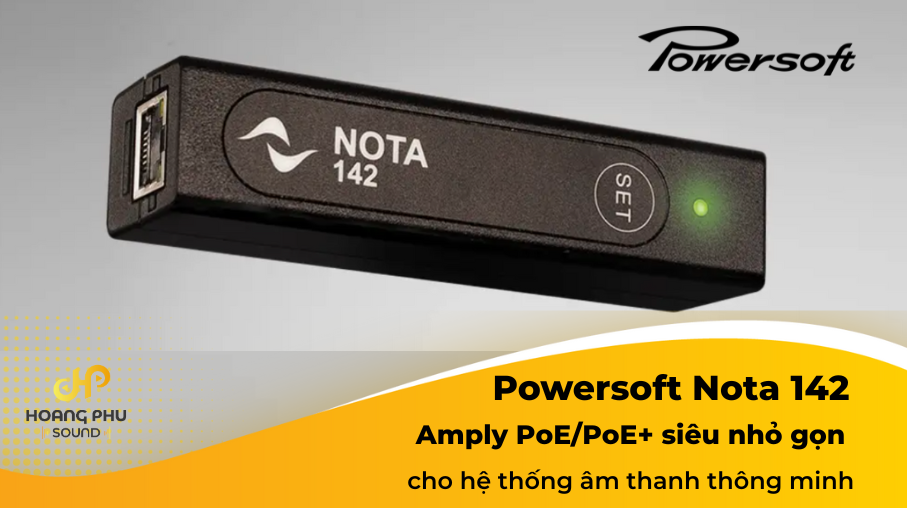 Powersoft Nota 142 – Amply PoE/PoE+ siêu nhỏ gọn, mạnh mẽ cho hệ thống âm thanh hiện đại 8 Powersoft Nota 142 1